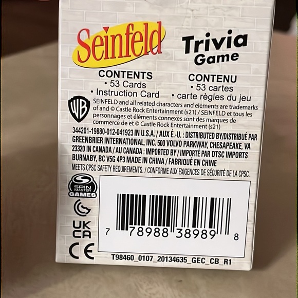 ❣️Seinfeld 90s Television TV Show Sitcom Trivia Card Game Friends Family Night❣️ - Picture 2 of 5